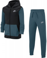 Gyerek melegítő Nike Boys NSW Track Suit BF Core - black/ash green/ash green/white