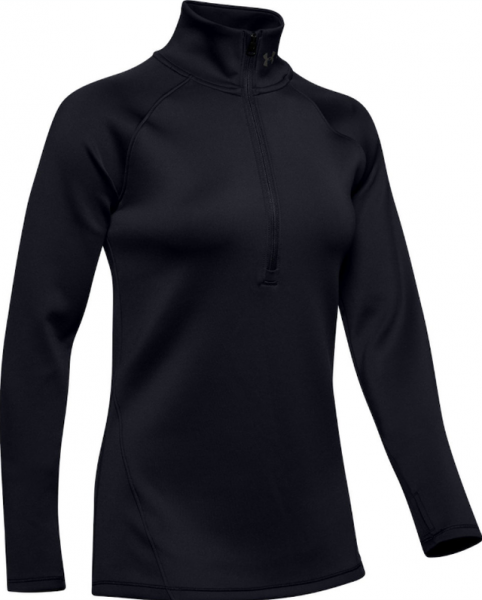 Damska bluza tenisowa Under Armour Women's ColdGear Armour 1/2 Zip - black