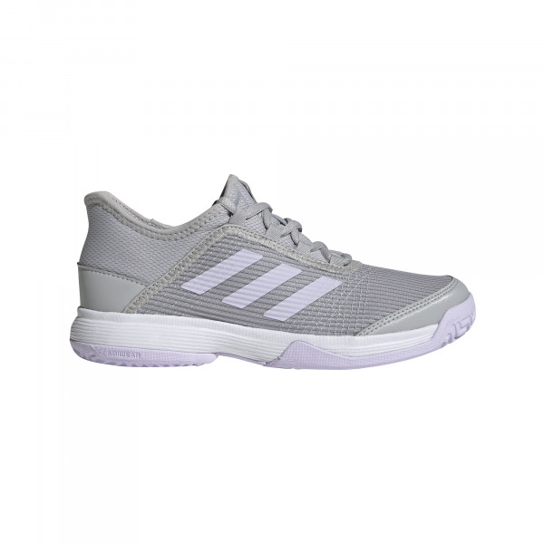 Teniso batai jaunimui Adidas Adizero Club K - grey two F17/purple tint/white