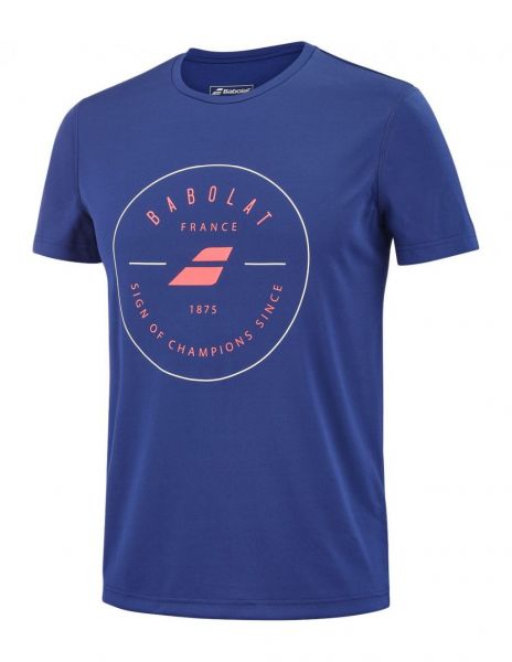Herren Tennis-T-Shirt Babolat Exercise Graphic Tee Men - estate blue