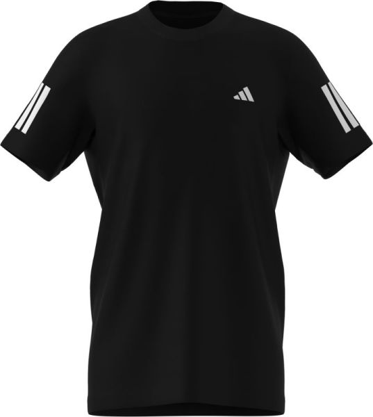 Maglietta per ragazzi Adidas Club 3 Stripes Tennis - Nero