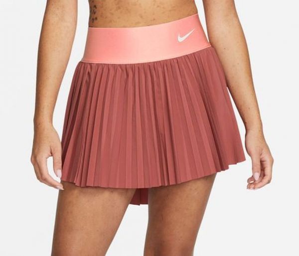  Nike Court Dri-Fit Advantage Skirt Pleated W - canyon rust/leached coral/white
