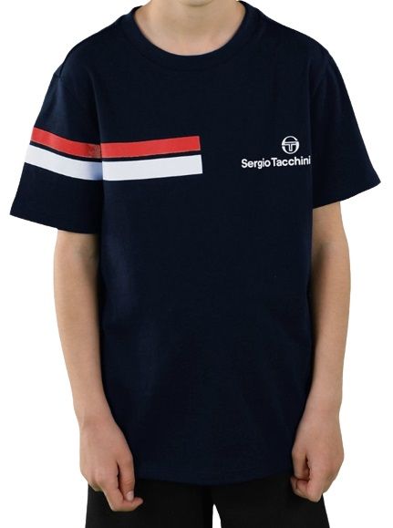 T-shirt pour garçons Sergio Tacchini Vatis Jr T-shirt - black/orange