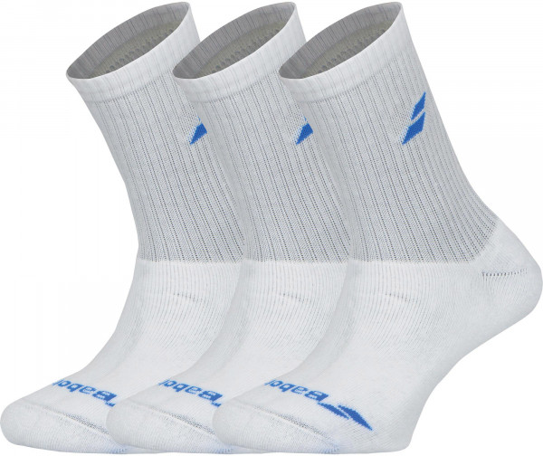  Babolat 3 Pairs Pack Socks Junor - 3 pary/white/diva blue