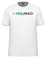 Fiú póló Head Junior Off Court Rainbow T-Shirt - white