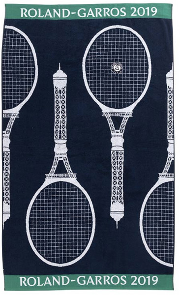 Ręcznik tenisowy Roland Garros Carreblanc Joueur Marine - plażowy