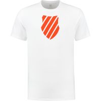 Teniso marškinėliai vyrams K-Swiss Tac Hypercourt Logo Tee 2 - white/spicy orange