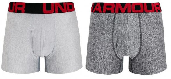 Herren Boxershorts Under Armour Tech 3in 2 Pack - grey