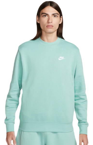 Férfi tenisz pulóver Nike Swoosh Club Crew - mineral/white