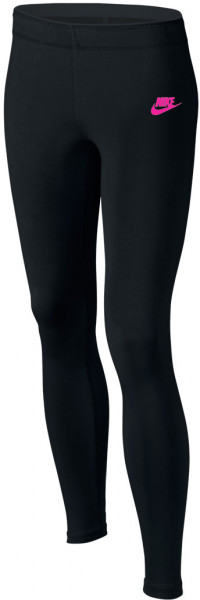  Nike Girls Tight Club Legging Logo - black/active pink