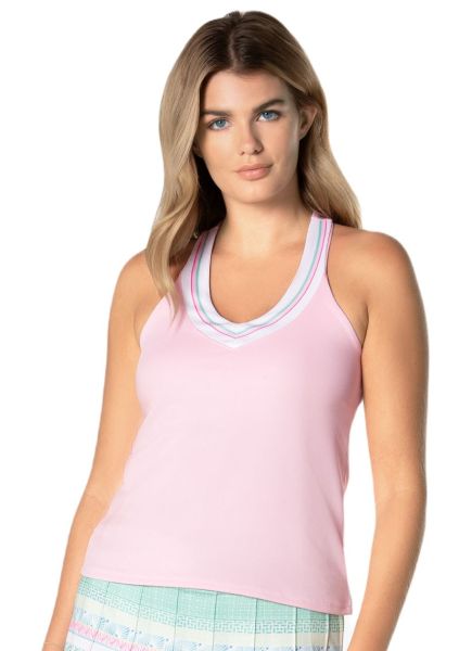 Damski top Lucky in Love Deco in Love Retro Love Tank With Bra - Różowy