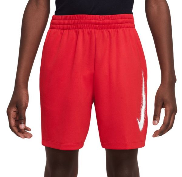 Pantaloncini per ragazzi Nike Dri-Fit Multi+ Graphic Training Shorts - university red/white/white