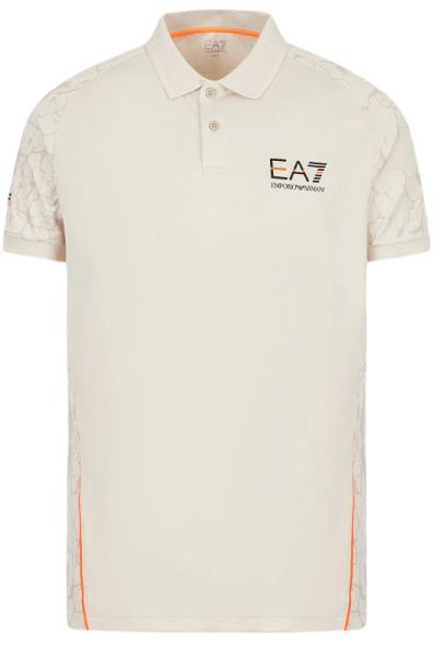 Men's Polo T-shirt EA7 Man Jersey Polo Shirt - rainy day