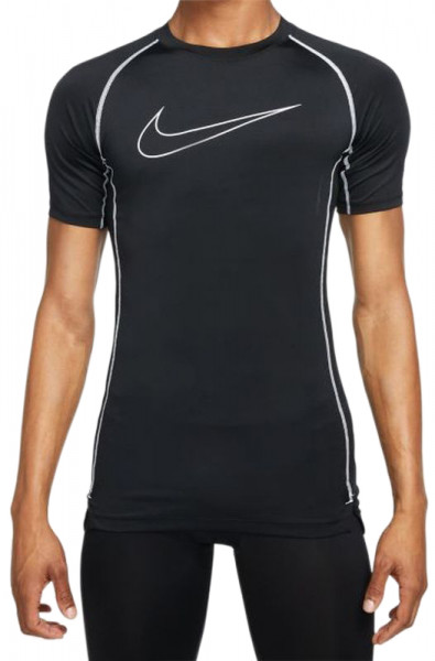 Pánske kompresné oblečenie Nike Pro Dri-Fit Tight Top SS M - black/white/white