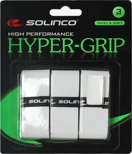 Tenisa overgripu Solinco Hyper Grip (3P) - white