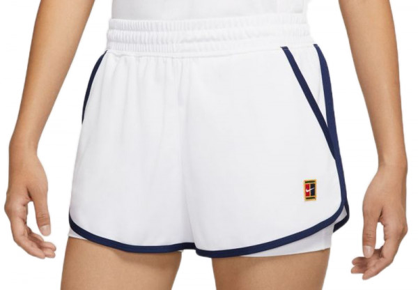 Női tenisz rövidnadrág Nike Court Dri-Fit Slam Short W - white/white/binary blue
