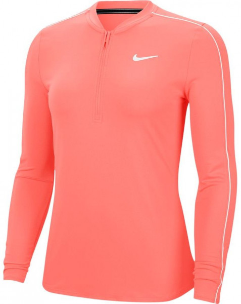  Nike Court Women Dry 1/2 Zip Top - sunblush/white/white