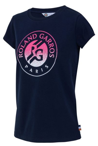 Marškinėliai moterims Roland Garros Big Logo 2024 T-Shirt - Mėlynas