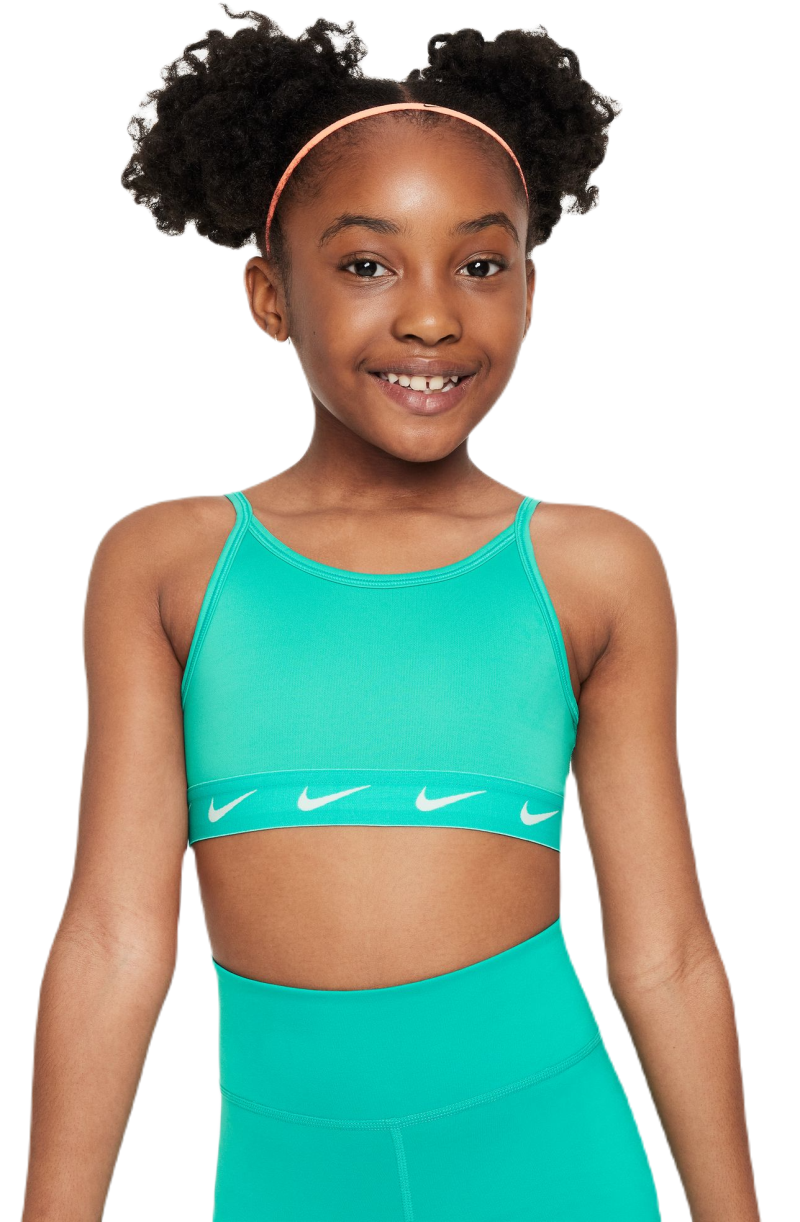 Girls' bra Nike Dri-Fit One Sports Bra - clear jade/white, Tennis Zone