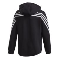 Dječji sportski pulover Adidas 3 Stripes Full-Zip Hoodie - black/white Dječji sportski pulover Adidas 3 Stripes Full-Zip Hoodie - black/white