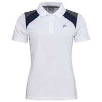 Női póló Head Club 22 Tech Polo Shirt W - white/dark blue