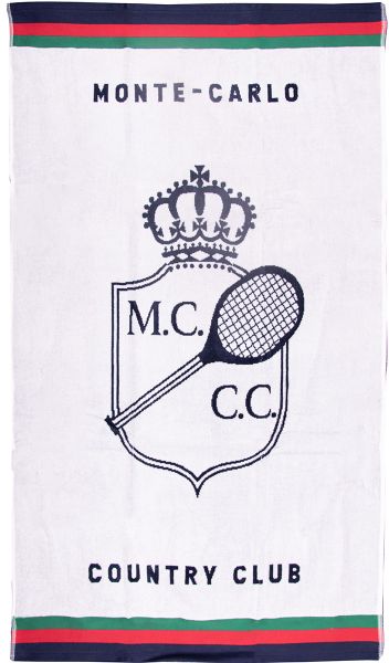 Toalla de tenis Monte-Carlo Country Club Jacquard Towel - white/navy/red