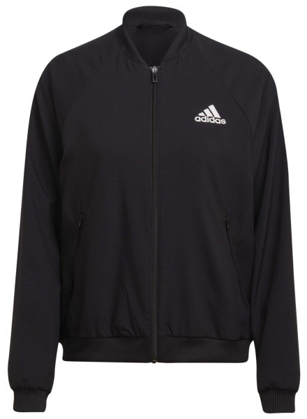 Damen Tennissweatshirt Adidas W Woven Jacket - black/white