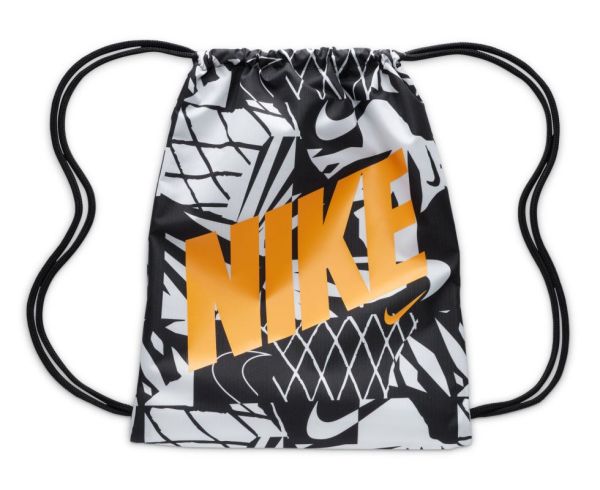 Zaino da tennis Nike Kids' Drawstring Bag - black/white/vivid orange