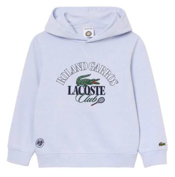 Blouson pour garçons Lacoste Roland Garros Edition Embroidered Pique Sweatshirt - light blue