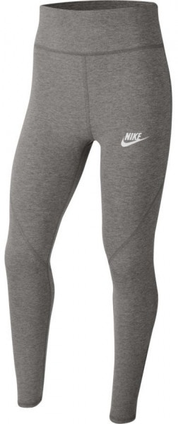 Tüdrukute püksid Nike Sportswear Favorites Graphix High-Waist Legging G - carbon heather/white