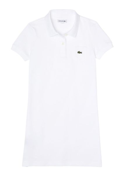 Girls' dress Lacoste Pique Polo Dress - White