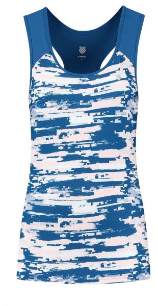 Marškinėliai moterims K-Swiss Tac Hypercourt Stripe Tank - print/classic blue