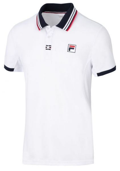 Мъжка тениска с якичка Fila Polo Andrew - white/navy comb