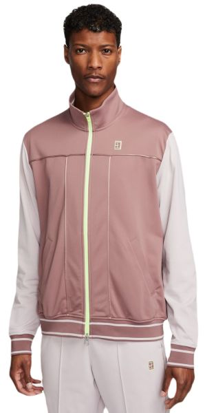 Herren Tennissweatshirt Nike Court Heritage Suit Jacket - smokey mauve/platinum violet