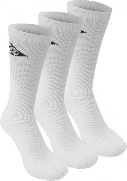 Chaussettes de tennis Dunlop Mens Crew Sock 3P - white