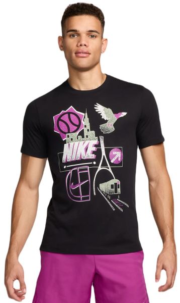 T-shirt pour hommes Nike Court Dri-Fit US Open Tennis - Noir