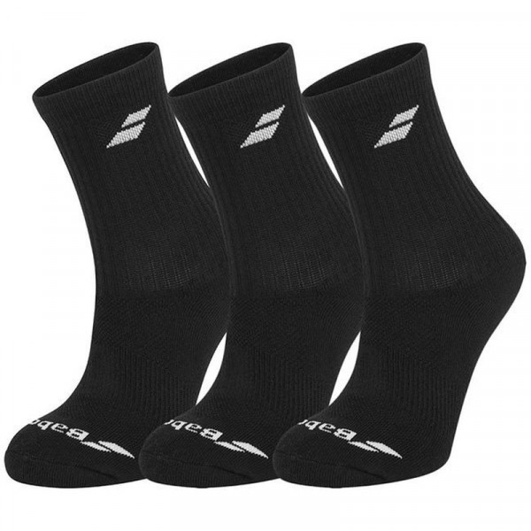 Chaussettes de tennis Babolat 3 Pairs Pack Socks - black/black