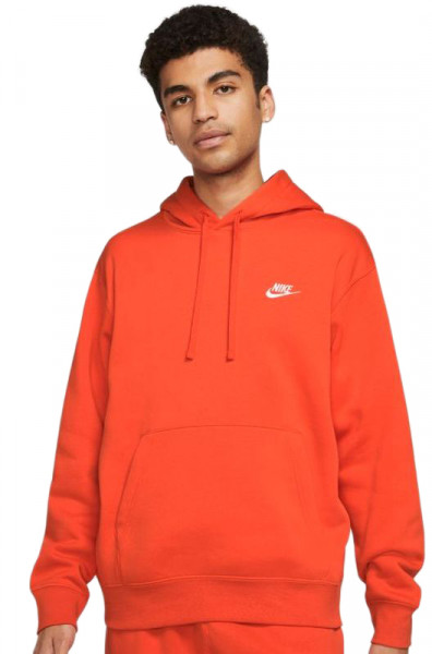  Nike Sportswear Club Hoodie PO BB - team orange/team orange/white
