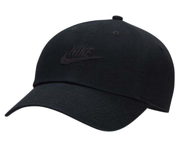Gorra de tenis  Nike Club Unstructured Futura Wash Cap - black/black