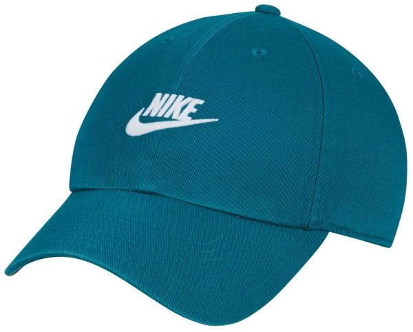 Tennisemüts Nike Club Unstructured Futura Wash Cap - geode teal/white