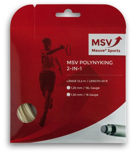 Naciąg tenisowy MSV PolyNyKing (12 m) - natural