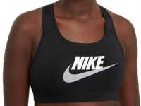 Topp Nike Medium-Support Graphic Sports Bra W - black/white/particle grey