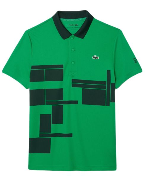 Polo de tennis pour hommes Lacoste Tennis x Novak Djokovic Fan Version - Vert