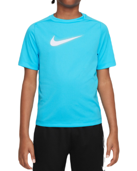 Jungen T-Shirt  Nike Dri-Fit Multi+ Top - baltic blue/white