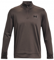 Herren Tennissweatshirt Under Armour Men's Armour Fleece 1/4 Zip - fresh clay/black