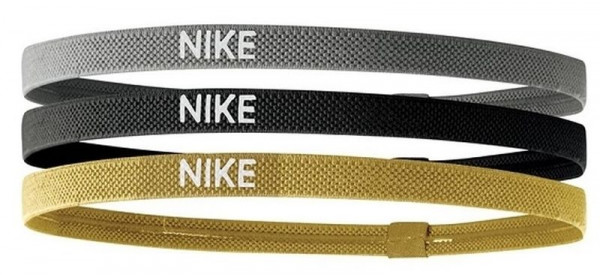  Nike Elastic Hairbands 3PK - silver/black/gold