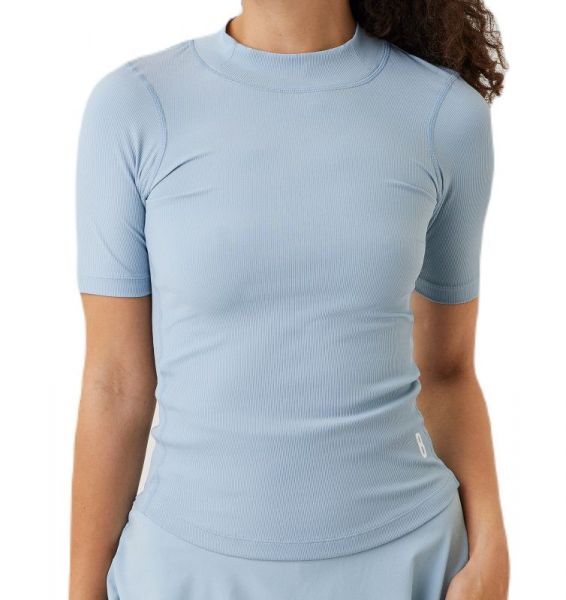 Camiseta de mujer Björn Borg Ace Rib T-Shirt - dusty blue