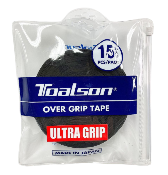 Owijki tenisowe Toalson UltraGrip 15p - black