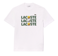 Ανδρικά Μπλουζάκι Lacoste Heavy Cotton Tennis Ball Print T-Shirt - white
