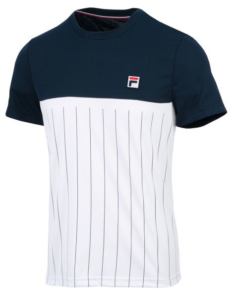Herren Tennis-T-Shirt Fila T-Shirt Mika - peacoat blue/white